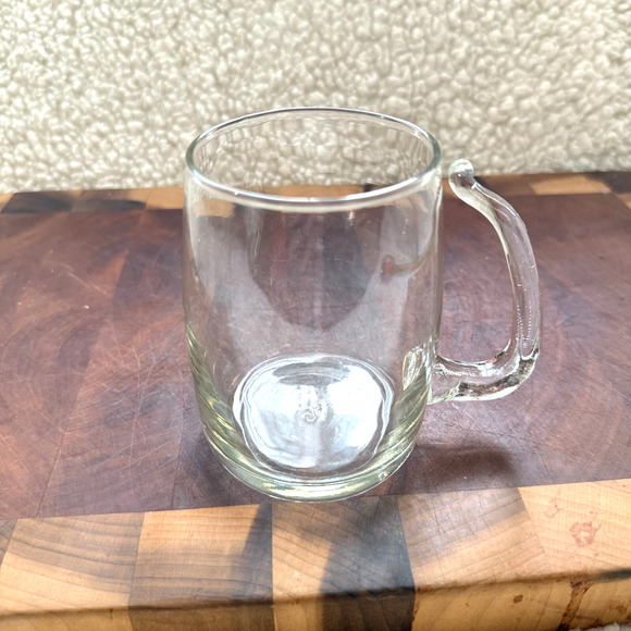 EUC Set Of 4 Vintage Libbey Glass Tempo Clear Tankard Handled Mug Glasses - Picture 2 of 4